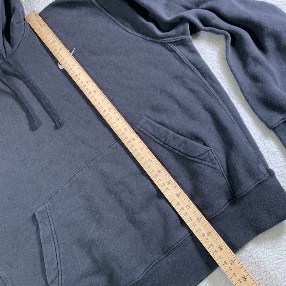 Nike Hoodie Sweatshirt Mens Medium Black Relaxed Fleece Swoosh Kangaroo Pocket - Picture 7 of 10